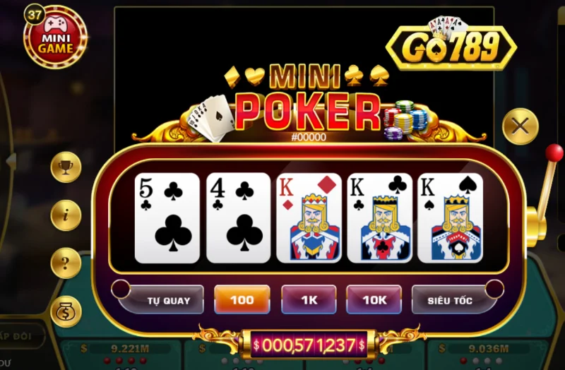 Lưu ý để chơi Mini Poker Go789 thắng lớn