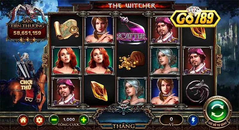 Cách quay hũ The Witcher Go789